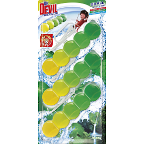 Dr. Devil WC Bicolor 5ball natur fresh hängender WC Block, 3× 35 g