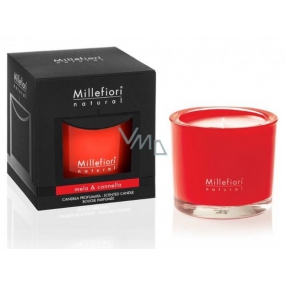 Millefiori Milano Natural Mela & Cannella - Duftkerze mit Apfel- und Zimtduft brennt bis zu 60 Stunden 180 g