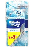 Gillette Blue 3 Cool 3-Klingen-Rasierer für Herren 8 Stück