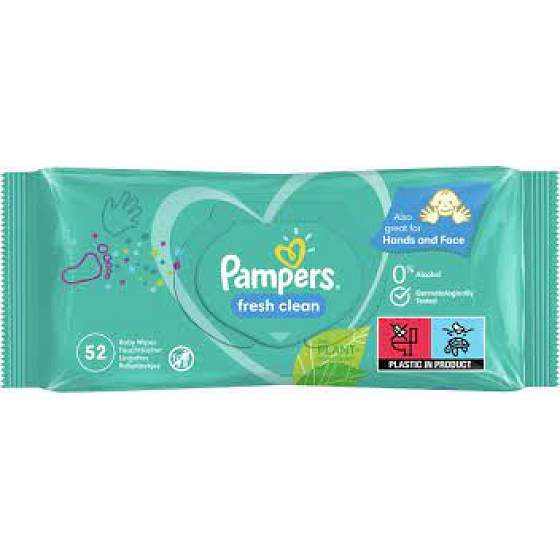 Pampers Fresh Clean Feuchttücher für Kinder 52 Stück