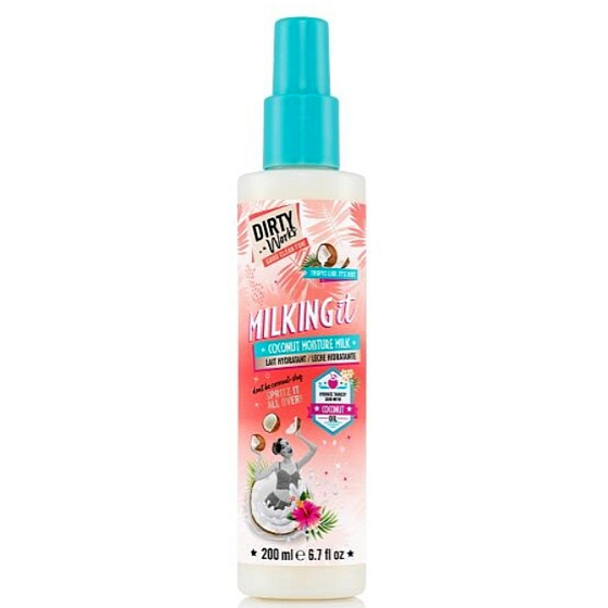Dirty Works Milking It pflegendes Körperlotionsspray mit dem Duft von Kokosnuss 200 ml