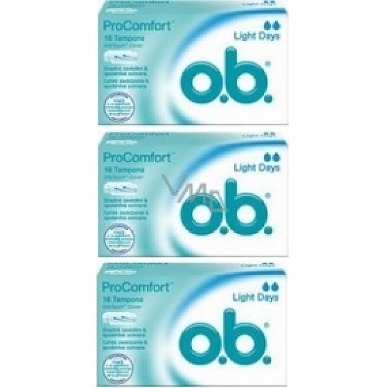o.b. ProComfort Light Days Tampons 3 x 16 Stück