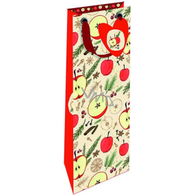 Nekupto Geschenkpapier Tasche für Flasche 33 x 10 x 9 cm Weihnachtsäpfel