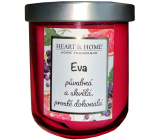 Heart & Home Frische Grapefruit und schwarze Johannisbeere Soja-Duftkerze mit Eva 110 g