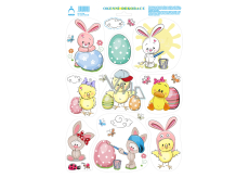 Bogen Osteraufkleber, klebefreie Fensterfolie Osterhase 33 x 24 cm