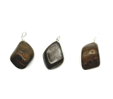 Bronzit Troml-Anhänger Naturstein, 2,2 - 3 cm, 1 Stück, hochschützender Stein