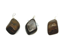 Bronzit Troml-Anhänger Naturstein, 2,2 - 3 cm, 1 Stück, hochschützender Stein