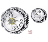 Charme Sterling Silber 925 Sternzeichen, Zirkonia Jungfrau, Perle für Armband
