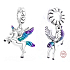 Charms Sterling Silber 925 Pegasus, Einhorn fliegend, Tierarmband Anhänger