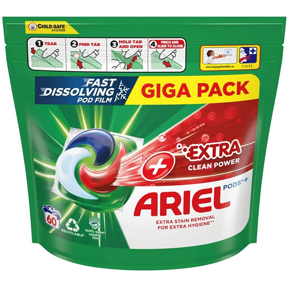 Ariel Extra Clean Power Universal Waschgel-Kapseln 60 Stück