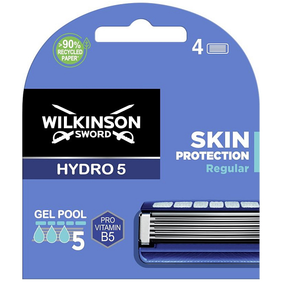 Wilkinson Sword Hydro 5 Gel Pool Regular Ersatzklingen für Männer 4 Stück