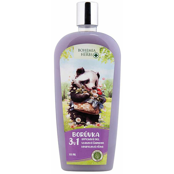 Bohemia Gifts Herbs Blueberry 3in1 Duschgel, Shampoo und Badeschaum für Kinder 500 ml