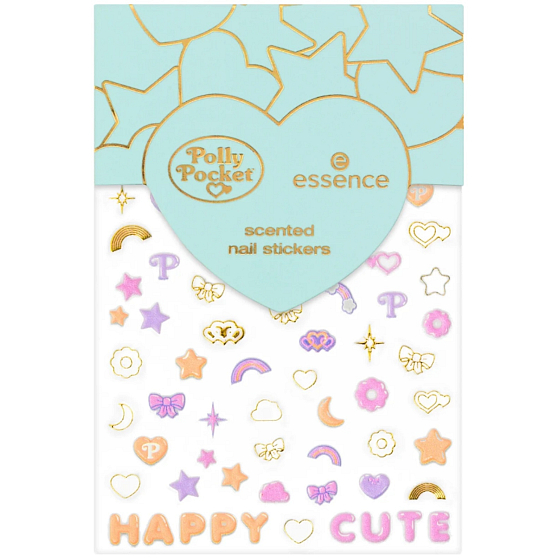 Essence Polly Pocket voňavé nálepky na nehty, odstín 01 Believe In The Little Things!, 70 kusů