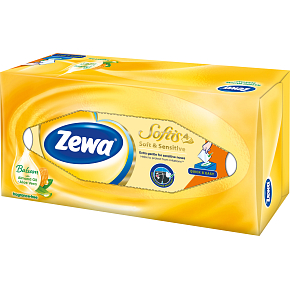 Zewa Softis Soft & Sensitive Box 4-lagige Papiertaschentücher, 80 Stück
