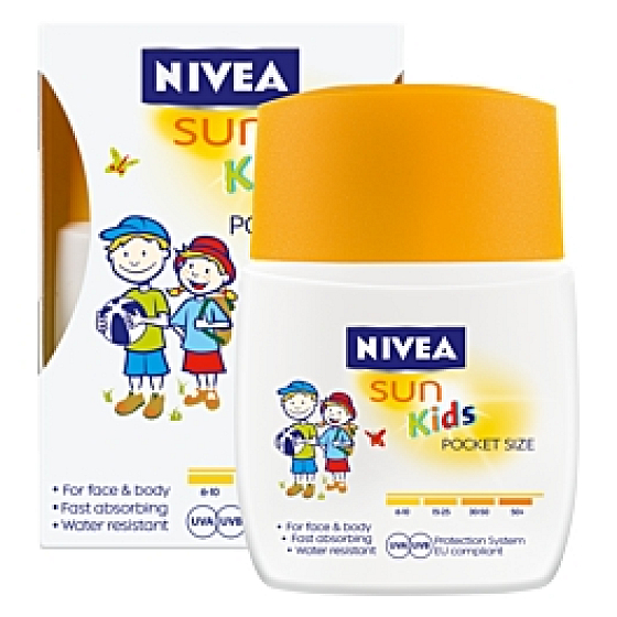 Nivea Sun Kids OF50 Taschenbräunungslotion für Kinder 50 ml
