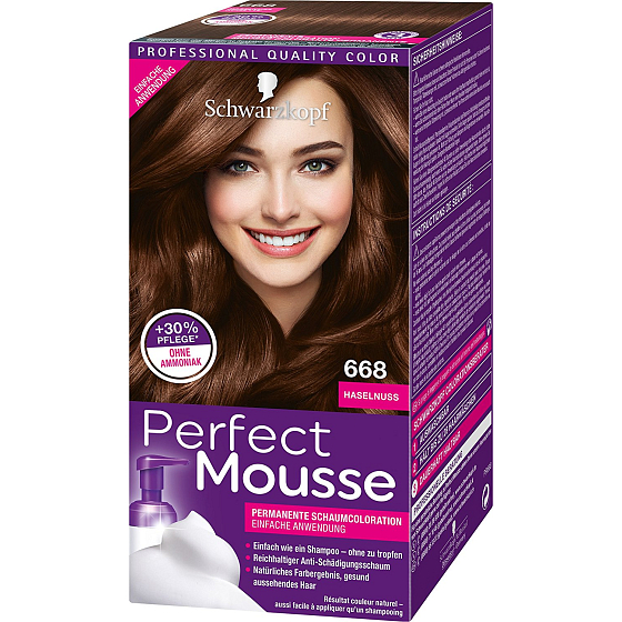 Schwarzkopf Perfect Mousse Permanentschaum Haarfarbe 668 Peanut