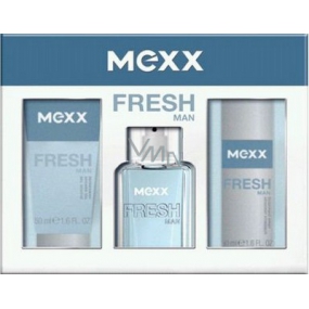 Mexx Fresh Man Eau de Toilette 30 ml + Deodorant Spray 50 ml + Duschgel 50 ml, Geschenkset