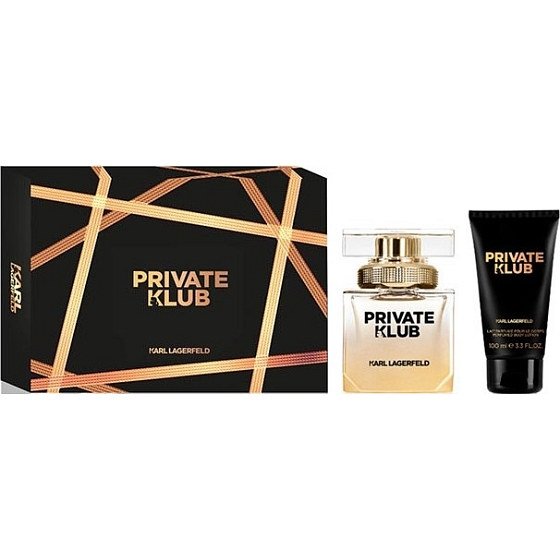 Karl Lagerfeld Privatclub für Frauen Eau de Toilette für Frauen 45 ml + Körperlotion 100 ml, Geschenkset