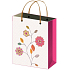 Engel Geschenk Papiertüte 32 x 26 x 12,7 cm rosa mit Blumen