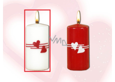 Lima Valentinstag Kerzenherzen weißer Zylinder 50 x 100 mm 1 Stück