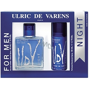 Ulric de Varens UDV Nacht für Männer Eau de Toilette 60 ml + Deodorant Spray 50 ml, Geschenkset