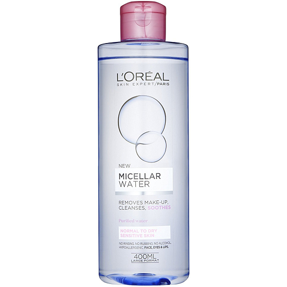 Loreal Paris Mizellenwasser Mizellenwasser für normale bis trockene, empfindliche Haut 400 ml