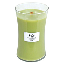 WoodWick Fern - Duftkerze mit Holzdocht und Deckel, Glas groß 609,5 g