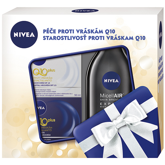 Nivea Expert Experte Mizellenwasser 400 ml + Q10 straffende Tagescreme OF15 50 ml + Q10 straffende Nachtcreme 50 ml, Kosmetikset