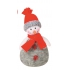 Grauer Schneemann gestrickt auf einem stehenden 17 cm
