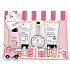 Baylis & Harding Pink Collection Erdbeerkuchen-Flüssigseife 50 ml + Himbeer-Panna-Cotta-Duschcreme 60 ml + Weiße Schokoladen-Käsekuchen-Handcreme 30 ml + Zuckermandel-Badekristalle 70 g + Erdbeerkuchen-Lippenstift 5 g, Kosmetikset