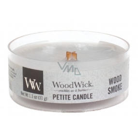 WoodWick Wood Smoke - Duftkerze aus Zedernholz mit Docht petite 31 g