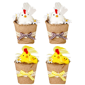 Henne in einem Papiernest 9 cm 1 Stück