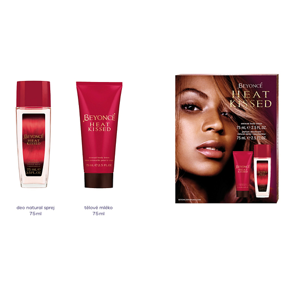 Beyoncé Heat Kissed parfümiertes Deodorantglas 75 ml + Körperlotion 75 ml, Kosmetikset für Frauen