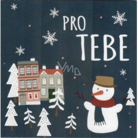 Nekupto Mini Grußkarte für Weihnachten, Für Sie 10 x 10 cm 3528 XI