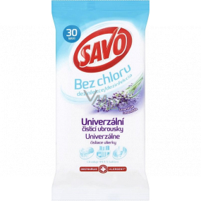 Savo Lavender Universal Desinfektionstücher ohne Chlor 30 Stück