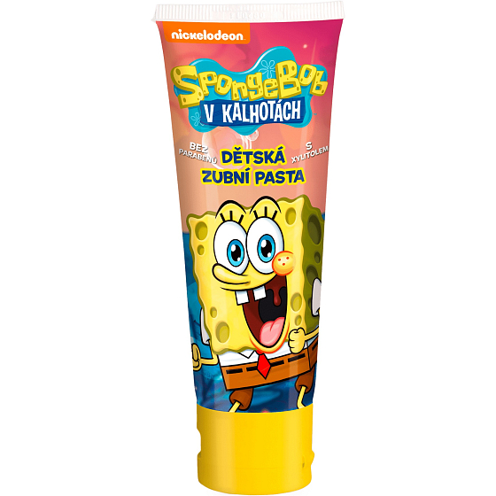 SpongeBob Zahnpasta ohne Parabene mit Xylit für Kinder 75 ml