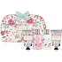 Baylis & Harding Royal Garden Duschcreme 100 ml + Shampoo 100 ml + Bodylotion 50 ml + Conditioner 50 ml + waschbare Kosmetiktasche mit Reißverschluss, Blumenmotive, Kosmetikset