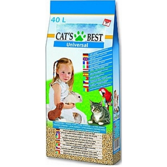 Katzen Bester Bio-Wurf für Katzen, Kaninchen und kleine Nagetiere universal 40 l