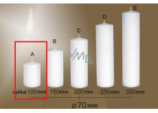 Lima Gastro glatter Kerzenzylinder eisweiß 70 x 100 mm