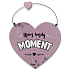 Nekupto Sweet home Herz Schild Genieße jeden Moment 17 x 15 cm x 0,5 cm