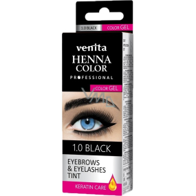 Venita Henna Professional Augenbrauen-Gel Farbe 1.0 Schwarz 15 g
