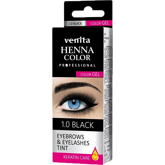 Venita Henna Professional Augenbrauen-Gel Farbe 1.0 Schwarz 15 g