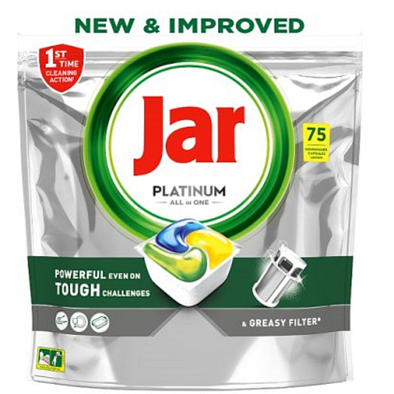 Jar Platinum All in One Zitrone Geschirrspüler Kapseln 75 Stück