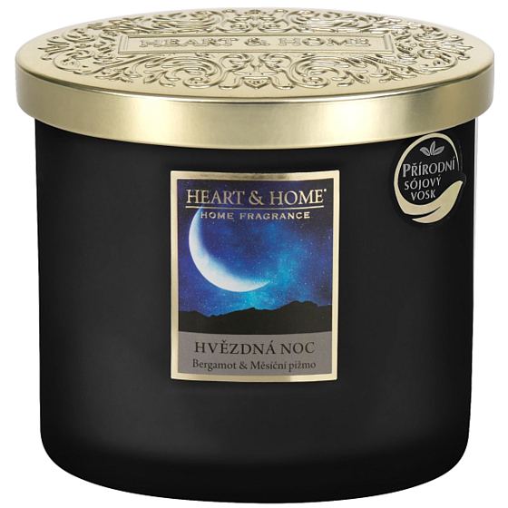 Heart & Home Starry Night Soja-Duftkerze Ellipse brennt bis zu 40 Stunden 220 g