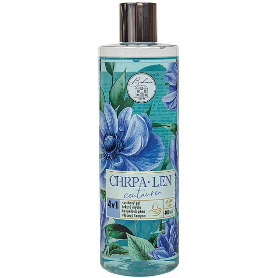Bohemia Gifts 4in1 Kornblume und Flachs Duschgel, Shampoo, Schaum und Seife 400 ml