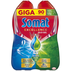 Somat Excellence Duo AntiGrease Geschirrspülgel 90 Dosen 2 x 810 ml Somat Excellence Duo AntiGrease Geschirrspülgel 90 Dosen 2 x 810 ml
