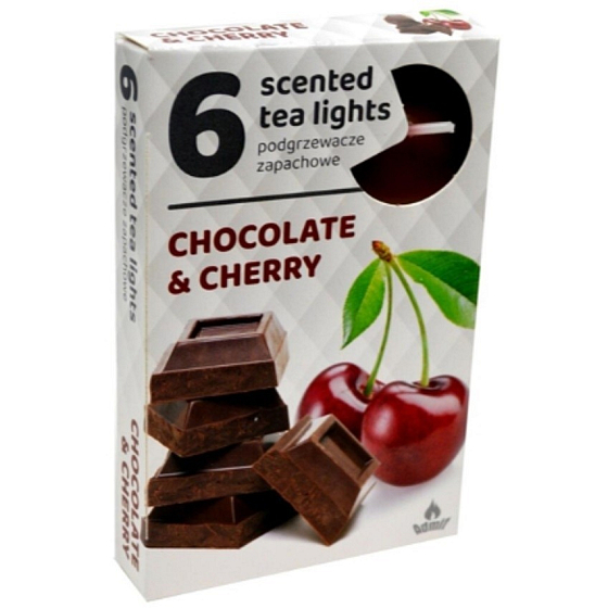 Tea Lights Chocolate Cherry Duft-Teelichter 6 Stück