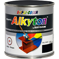Dupli-Color Alkyton Glanz, selbstgrundierende Rostfarbe, Ral 9005 Schwarz, 250 ml
