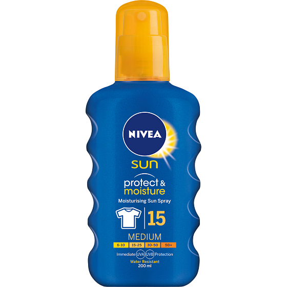 Nivea Sun Protect & moisture OF 15 Sprühschutz, 200 ml