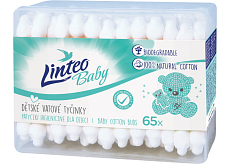 Linteo Baby Kinder Wattestäbchen, 65 Stk